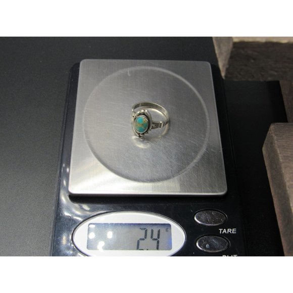 Size 5 Sterling Silver Bell Trading Company Turquoise Stone Band Ring - Picture 6 of 6